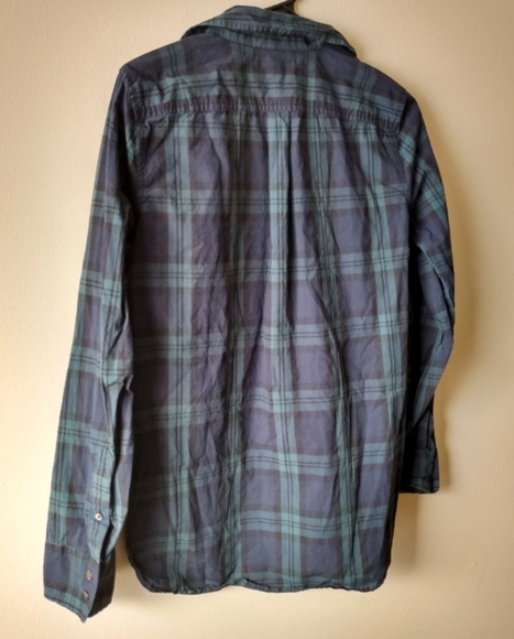 J CREW Black Watch Beaded Trim Button Down top size 6 - Picture 4 of 12